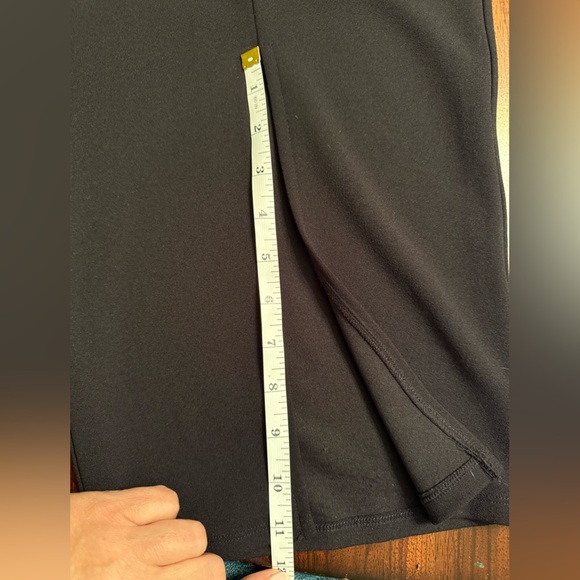 Eloquii Pants Plus 20 Black Stretch Front Slit Wide Leg Pull-On Womens - Picture 9 of 12